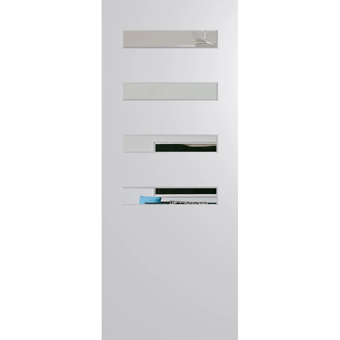 White door with multiple mail slots on a white background. BFR4013DuracoteClear.