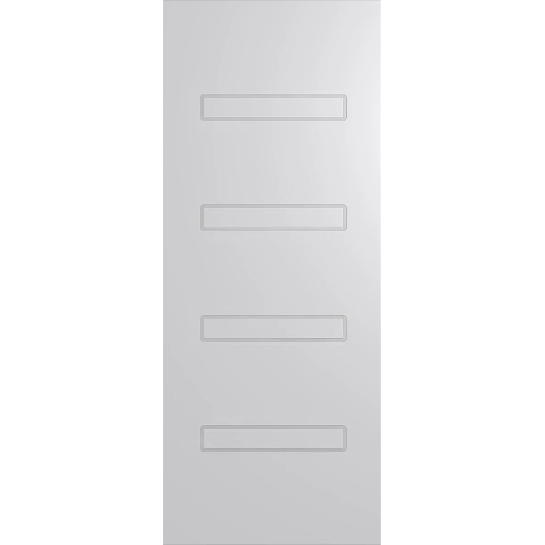 Light gray door with horizontal lines on a white background. BFR4026Duracote.