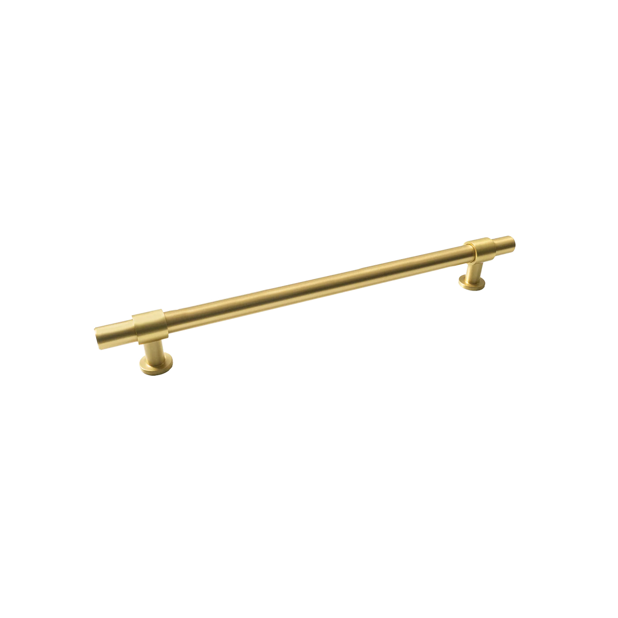 Gold cabinet handle on a white background. BelgraviaPlainEntryPullHandleBrushedSatinBrass