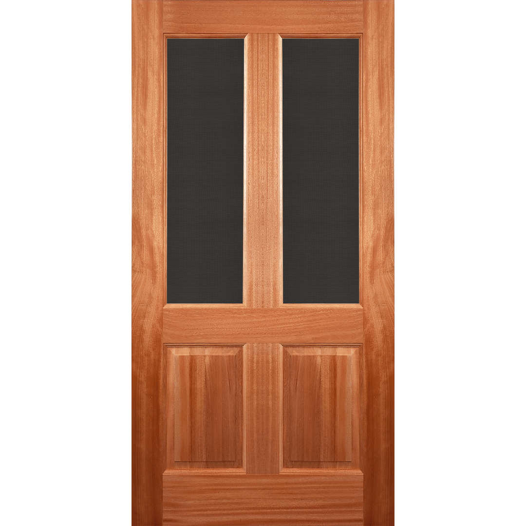 Wooden door with 2 glasses. EN804AO_Outdoorview.