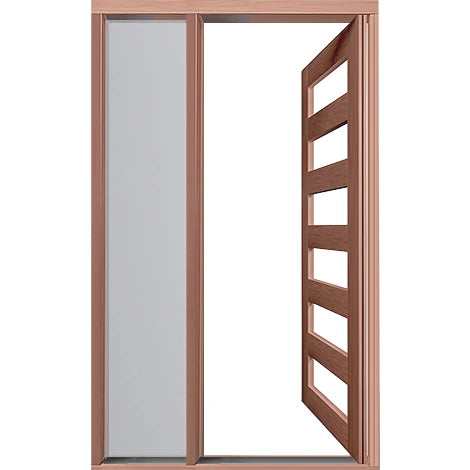 Pivot Frames PIV CG/DG To Suit 1 x Door & 1 x Sidelite - Meranti