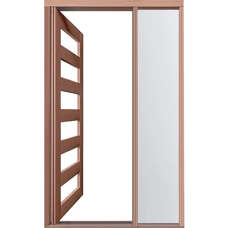 Pivot Frames PIV CG/DG To Suit 1 x Door & 1 x Sidelite - Meranti