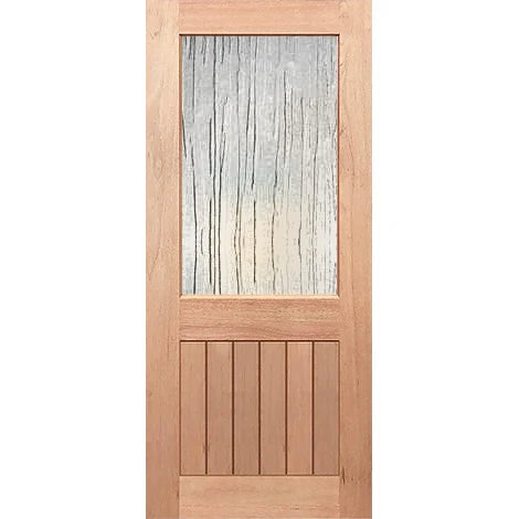 Half French 1G-VGroove Entrance - Toughened Seadrift