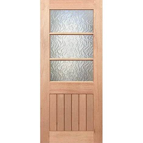 Half French 3L-VGroove Entrance - Toughened Flame