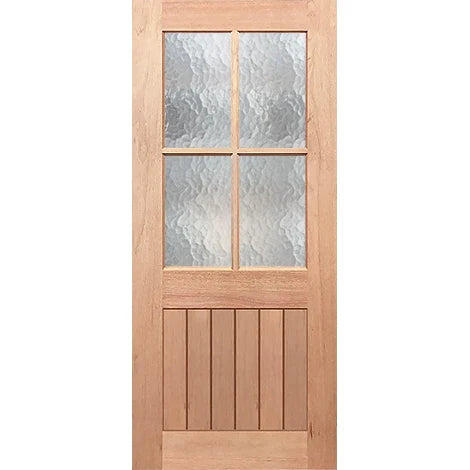 Half French 4L-VGroove Entrance - Toughened Cathedral