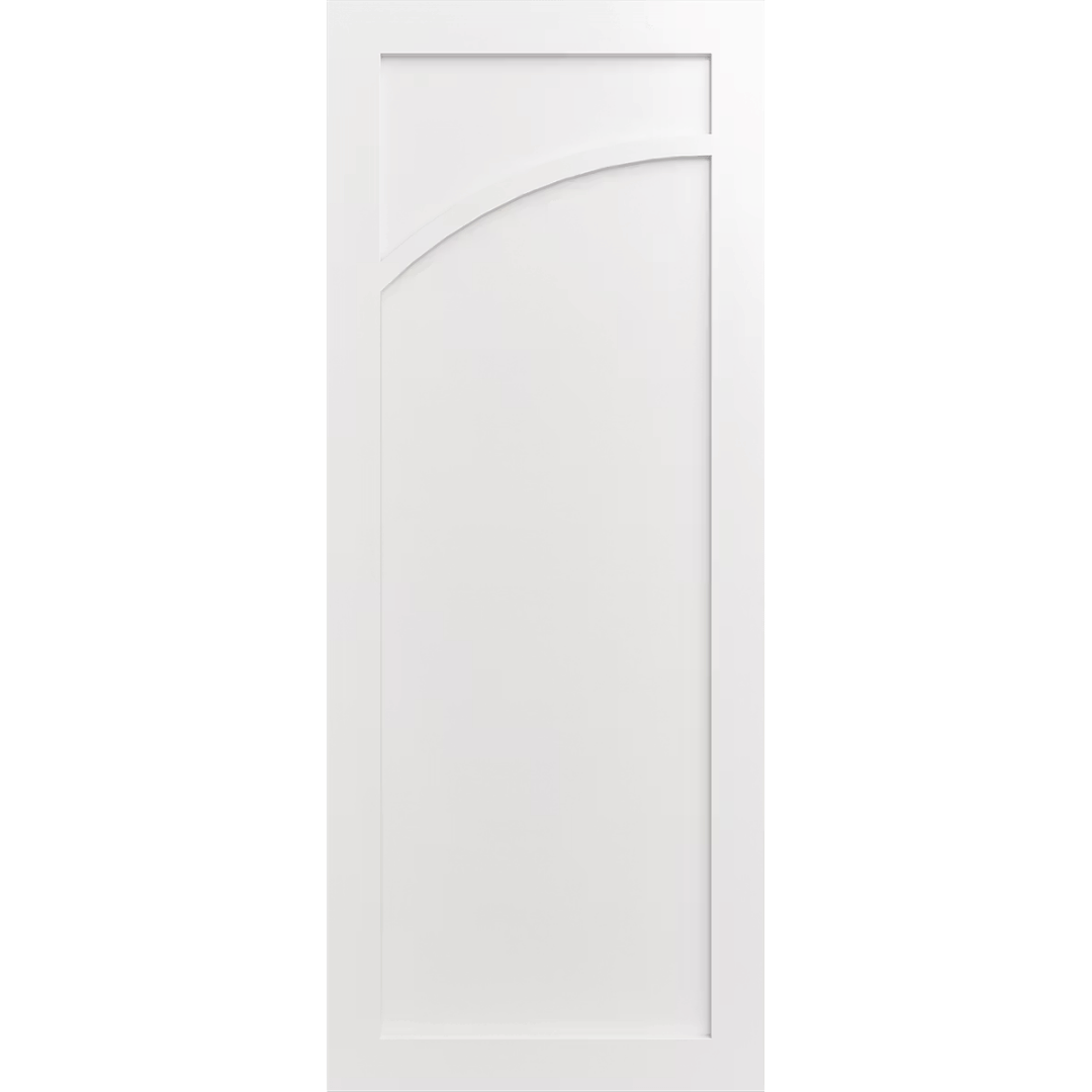 White door with an arch fcing left . LUX9L-Inlay