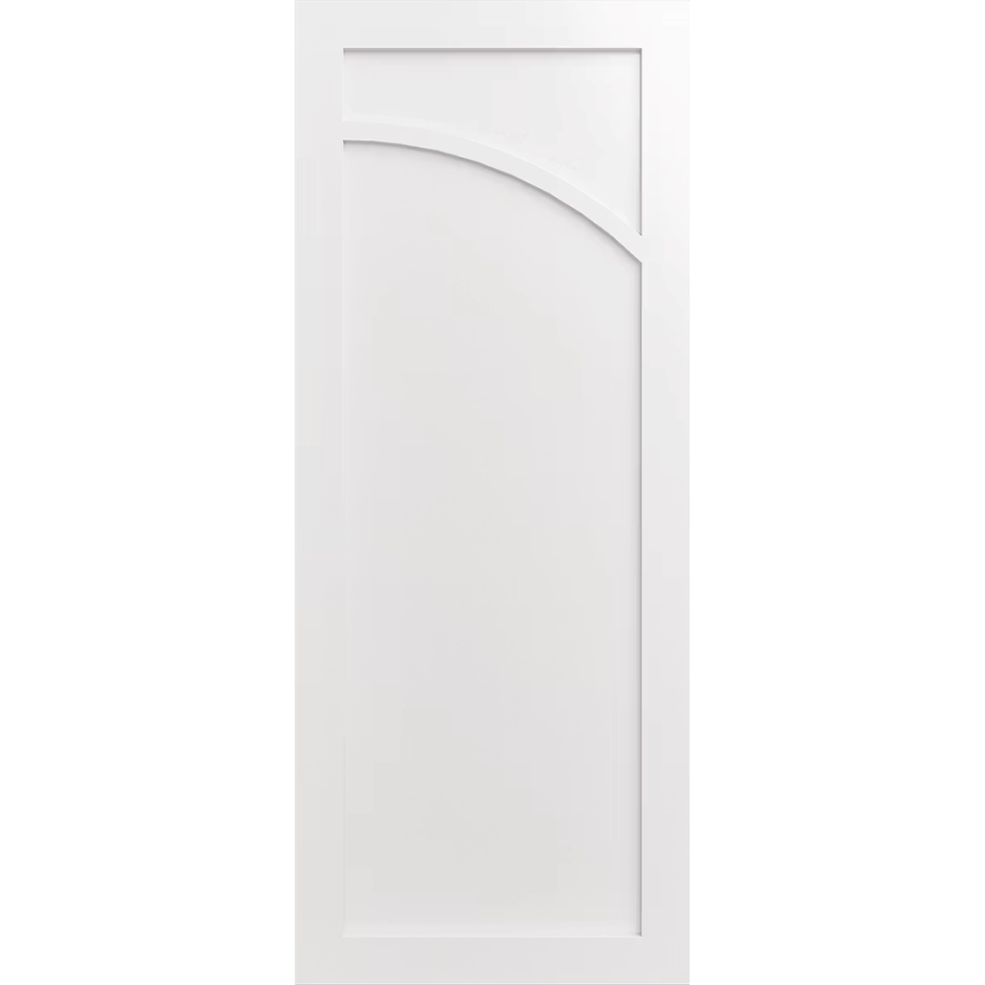 White door with a geometric design. LUX9R-Inlay