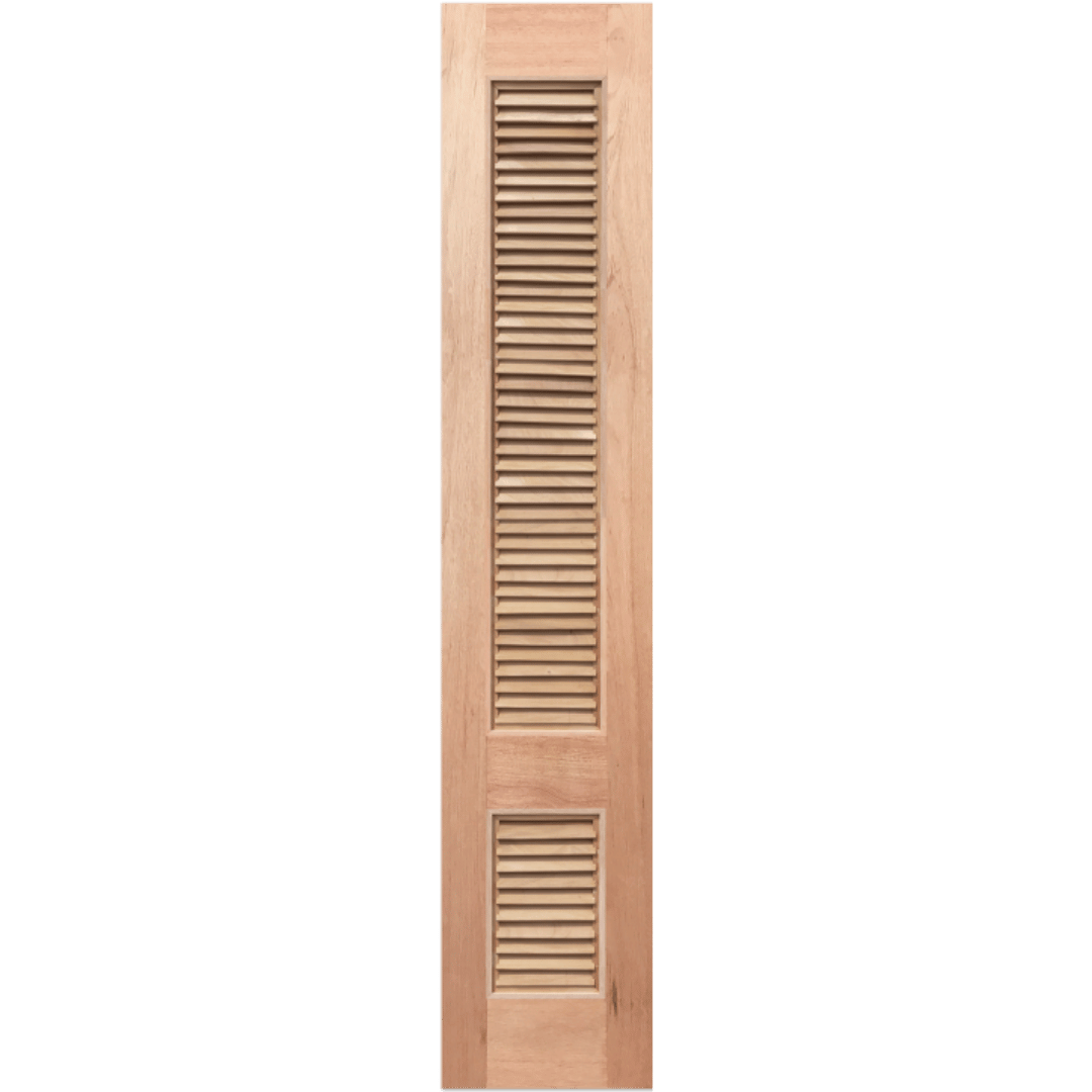 Wooden shutter with slats on a transparent background. Louvre8sidelight