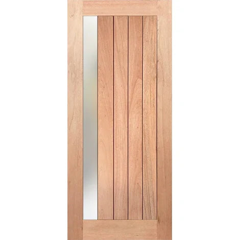 Lyon-2-1G Translucent solid maple timber entrance door with single glazed panel