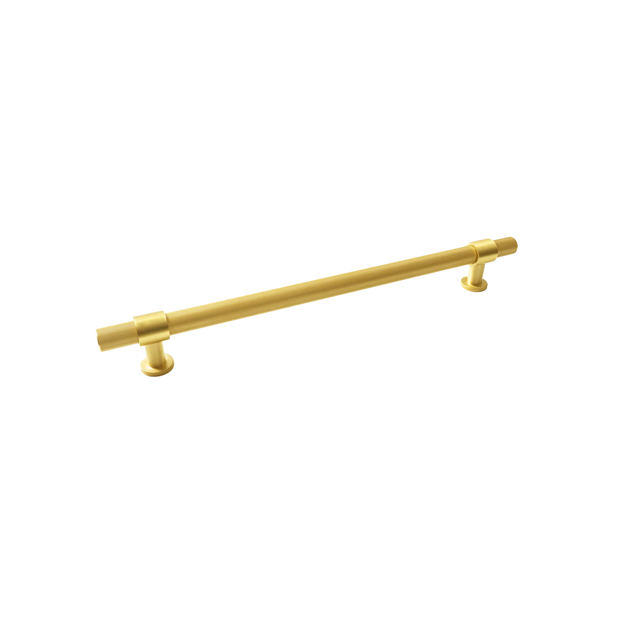 Gold cabinet handle on a white background. MomoBelgraviaLinedEntryPullHandleBrushedSatinBrass