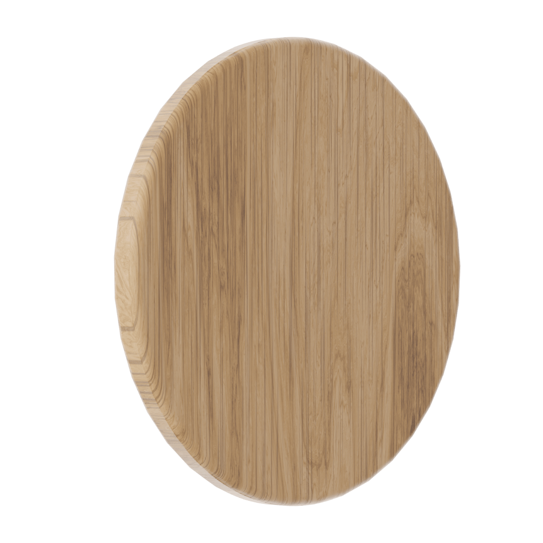 Round wooden door handles on a transparent background. RoundAmericanWhiteAshSingle