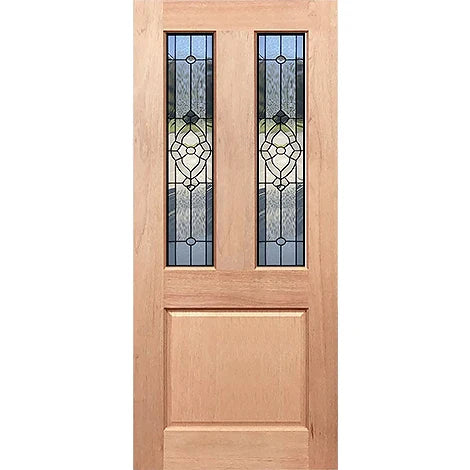 Traditional-1P Entrance - Beveled Flower-LL Triple Glazed
