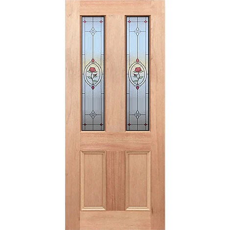 Victorian VG Rose Jewel Spotswood Frost internal timber door with frosted glass panels
