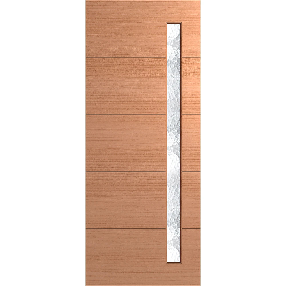 Hume Linear XLR160 entrance door with a cathedral glass panel