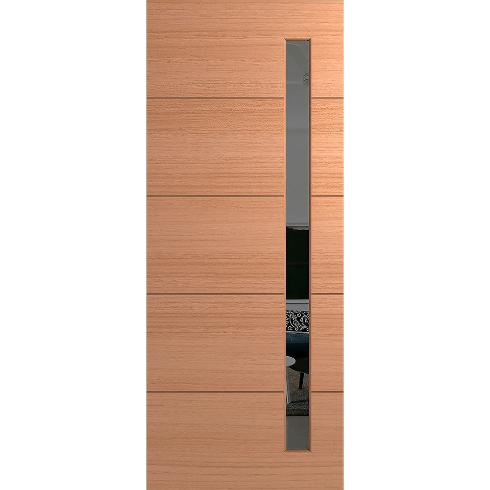 Hume Linear XLR160 entrance door with a grey tint glass panel