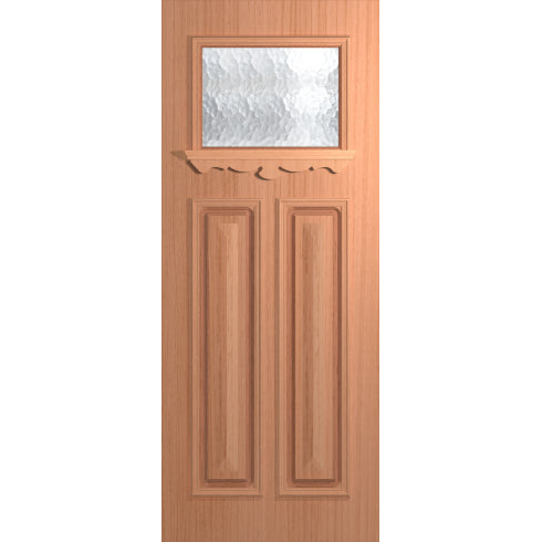 Hume Carringbush XCB1 solid timber entrance door in Sliced Pacific Maple with cathedral glass