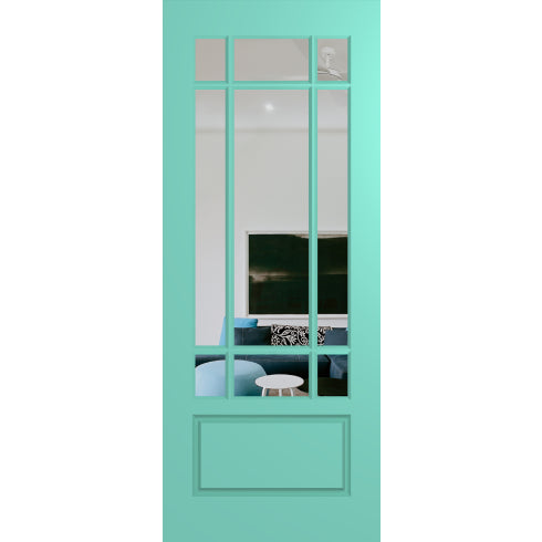 Haven HAV99 Duracote engineered timber door with clear glass panels and solid core