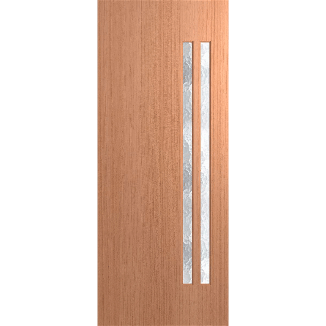 Verve VER11 Sliced Pacific Maple entrance door with cathedral glass panels