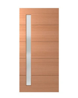 OWT-4HG Entrance Door with translucent finish installed at a residential home