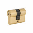Zanda Euro Double Cylinder in satin brass finish measuring 40mm