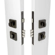 Zanda Square Double Turn Lock Kit in gunmetal finish