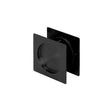 Zanda Square Cavity Slider passage set in black finish