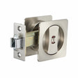Zanda Square Cavity Slider privacy set in satin stainless steel