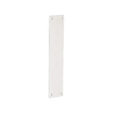 Zanda stainless steel door push plate measuring 300 x 65mm