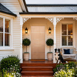 Four Seas OWT-AH entrance door with metal inserts displayed in a residential setting