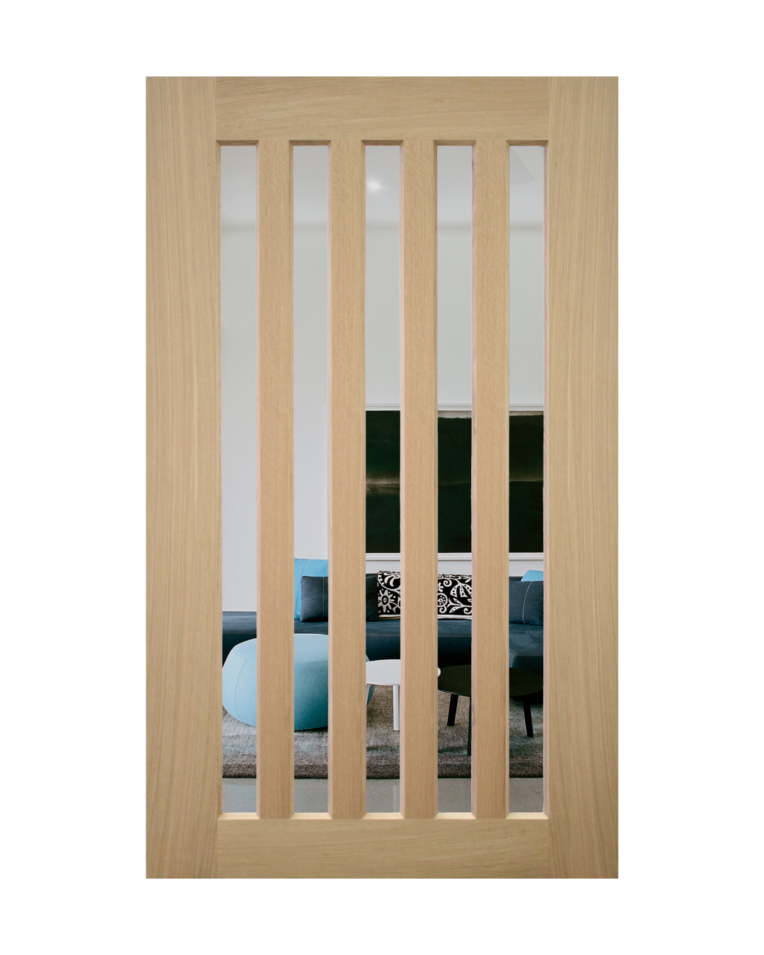Aura AUR45 - White Oak Solid Engineered Timber Entrance Door