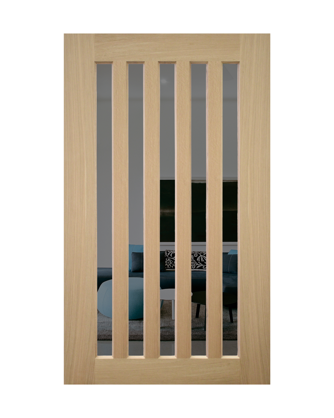 Aura AUR45 - White Oak Solid Engineered Timber Entrance Door