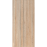 Wooden panel with vertical slats on a green background. BAL-LYON-3