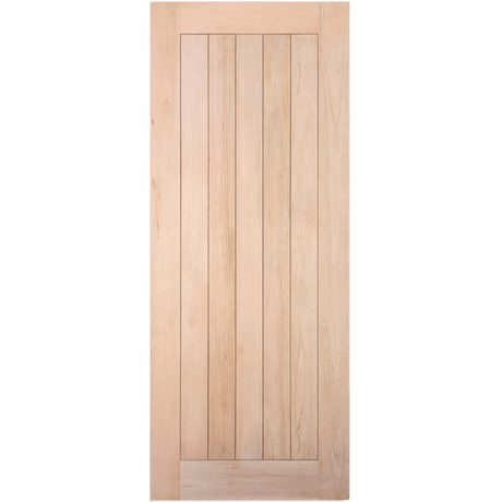 Plain wooden door on a green background. BALLYON-2
