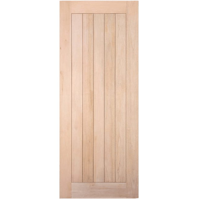 Plain wooden door on a green background. BALLYON-2
