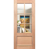 BAL29 Paddington 6L solid maple timber entrance door with 6mm toughened clear glass
