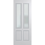 White door with glass panels on a green background. BFR12DuraXPFrost. 