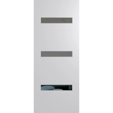 White door with glass panels on a white background. BFR2DuraXPGrey