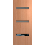 Wooden door with glass panels on a white background. BFR2SPMGrey