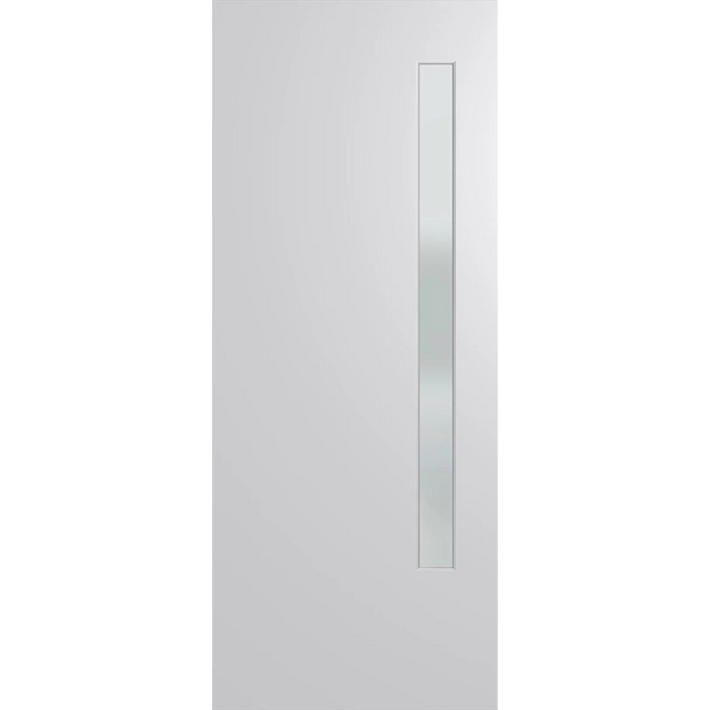 White door with a rectangular handle on a white background. BFR3DuraXPFrost