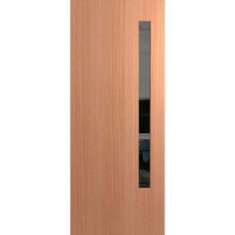 Wooden door with a glass panel on a white background. BFR3SPMGrey