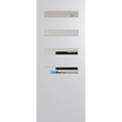 White door with multiple mail slots on a white background. BFR4013DuracoteClear.