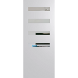 White door with multiple mail slots on a white background. BFR4013DuracoteClear.