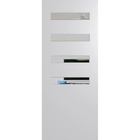 White door with multiple mail slots on a white background. BFR4013DuracoteClear.