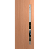 Wooden door with a glass panel on a green background. BFR401SPMClear.