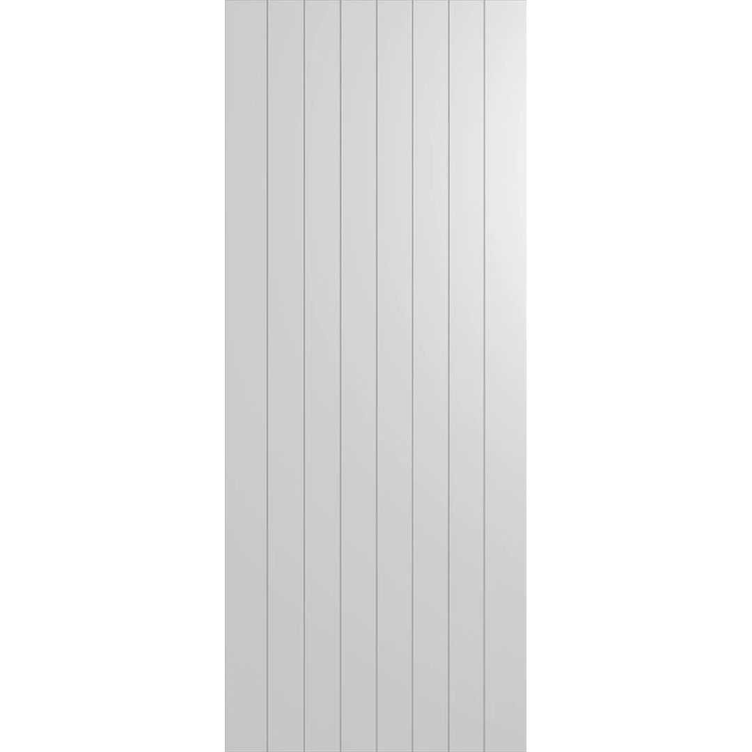 White vertical blind on a white background. BFR4022Duracote.