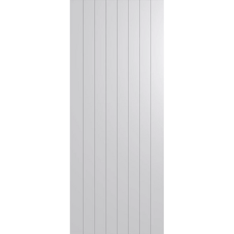 White vertical blind on a white background. BFR4022Duracote.