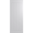 White door with vertical slats on a white background. BFR4023Duracote.