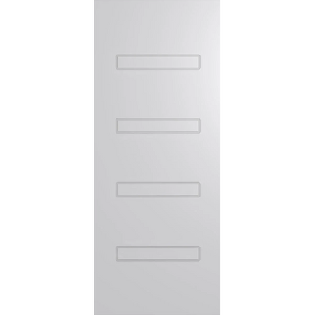 Light gray door with horizontal lines on a white background. BFR4026Duracote.