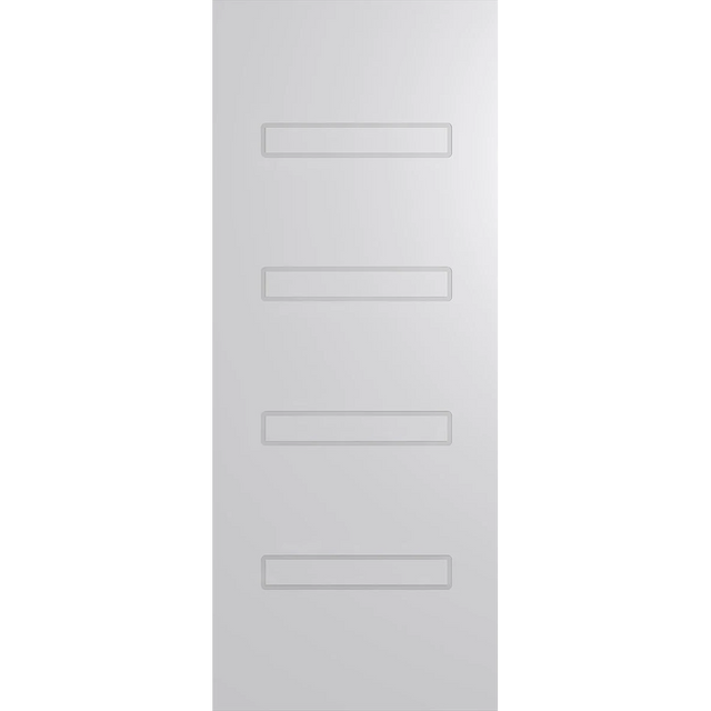 Light gray door with horizontal lines on a white background. BFR4026Duracote.