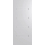 White door with horizontal lines on a green background - BFR4026_webp